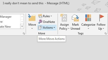 recall a sent email on outlook for mac
